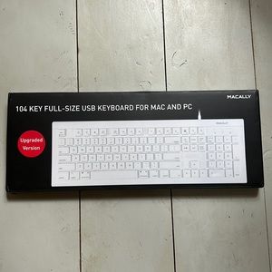 Brand new/unused: Macally Full-Size USB Wired Keyboard for Apple / Mac